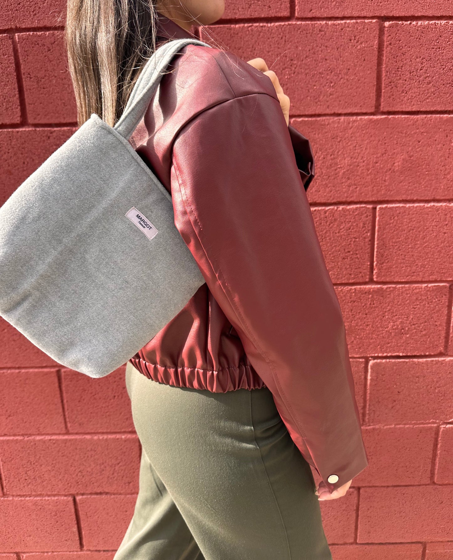 MINI TOTE BAG GRIS CLARO