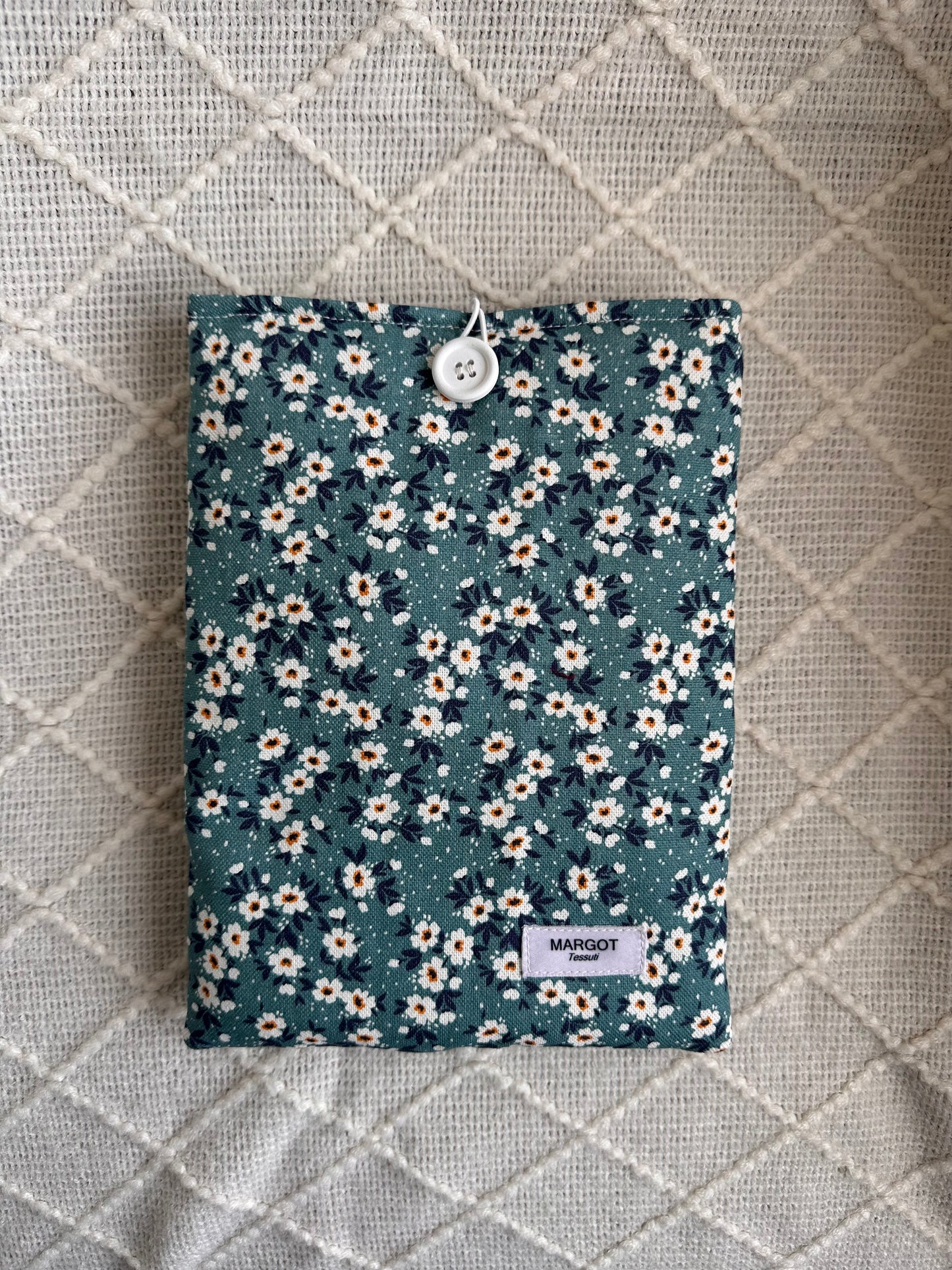 FUNDA FLORES TURQUESA