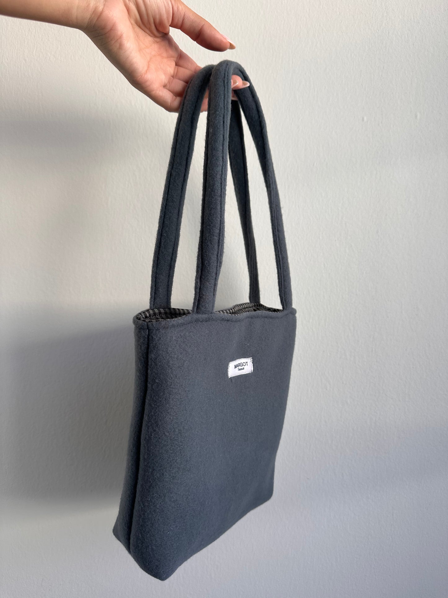 MINI TOTE BAG GRIS OSCURO