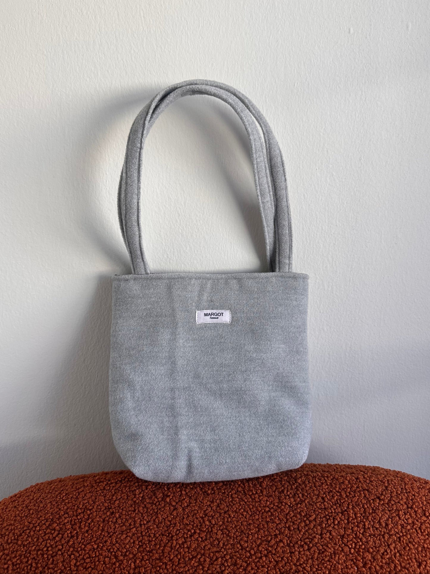 MINI TOTE BAG GRIS CLARO
